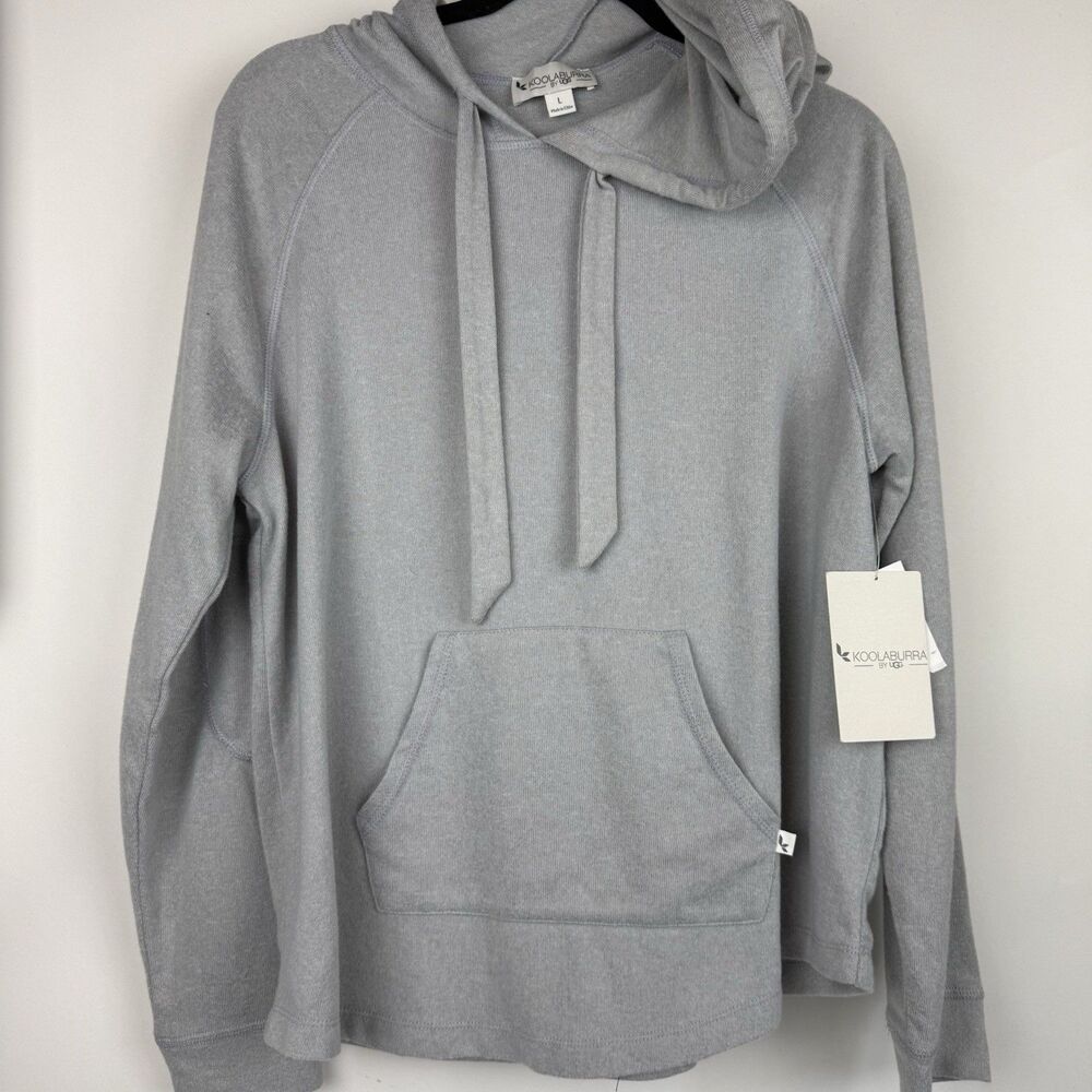 Koolaburra by Ugg Women’s Large Grey Fleece Lined Pullover Sweatshirt Hoodie
